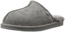 Amazon Brand - 206 Collective Men's Union Shearling Slide Slipper Shoe, charcoal, 12 D US