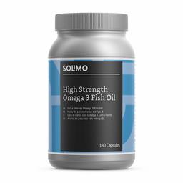 Marchio Amazon- Solimo Integratore alimentare di olio di pesce con omega 3 extra forte (1000 mg), 180 capsule