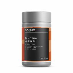 Marque Amazon- Solimo Complément alimentaire avec du sélénium et les vitamines A, C et E, 365 comprimés