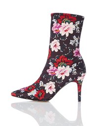 Amazon Brand - find. Women’s Pull on Stretch Ankle Boot, Multicolor (Floral Print), US 9.5