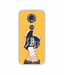 Amazon Brand - Solimo Designer Boy Shoes Pattern UV Printed Soft Back Case Mobile Cover for Motorola Moto E5 Plus