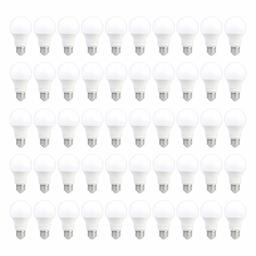 AmazonCommercial 60 Watt Equivalent, 25000 Hours, Dimmable, 800 Lumens, Energy Star and CEC (California) Compliant, A19 LED Light Bulb - Pack of 50, Daylight