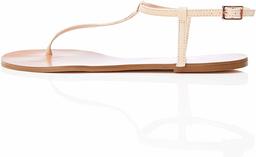 find. Sandalias Planas de Dos Bandas con Puntera Abierta Brillante para Mujer, Rosa (Blush Blush), 6.5