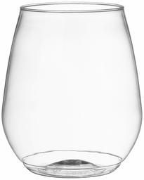 AmazonCommercial Shatterproof Stemless Wine Glass, 18 oz, Pack of 24