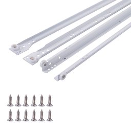 22" Bottom Mount Drawer Slides, White Powder Coat, 10 Pairs