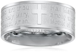 Steeltime Stainless Steel Serenity Prayer Band Ring
