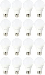 AmazonBasics 75 Watt Equivalent, Daylight, Non-Dimmable, A19 LED Light Bulb | 16-Pack