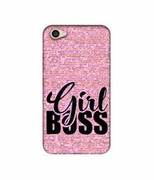 Amazon Brand - Solimo Designer Girl Boss On Pink Sparkle UV Printed Soft Back Case Mobile Cover for Vivo V5 Plus