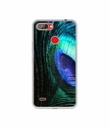 Amazon Brand - Solimo Designer Peacock Feather UV Printed Soft Back Case Mobile Cover for Itel A46