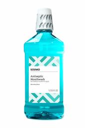 Amazon Brand - Solimo Antiseptic Mouthwash, Blue Mint, 33.8 Fl Oz (Pack of 1)
